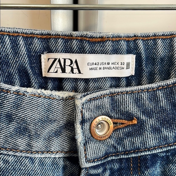 ZARA Z1975 High Waist Wide Leg Jeans, Size 10 - Picture 5 of 11